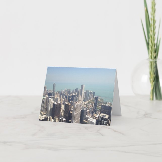 Aerial View of Chicago Blank Card (Front)