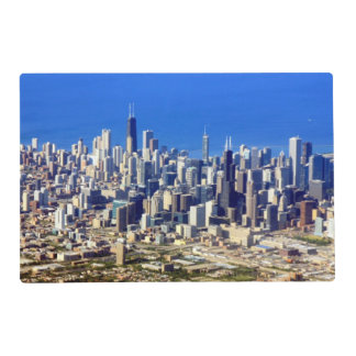 Aerial view of Chicago Downtown with Lake Placemat