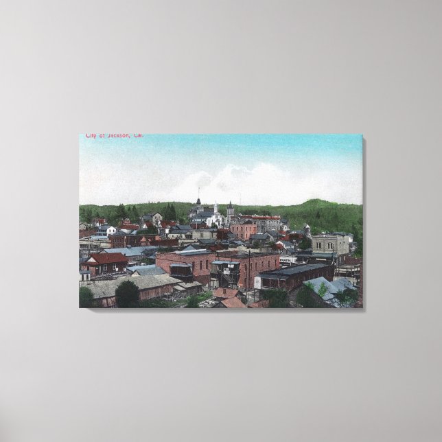 Aerial View of City # 2Jackson, CA Canvas Print (Front)
