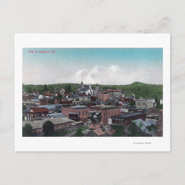 Aerial View of City # 2Jackson, CA Postcard (Front)