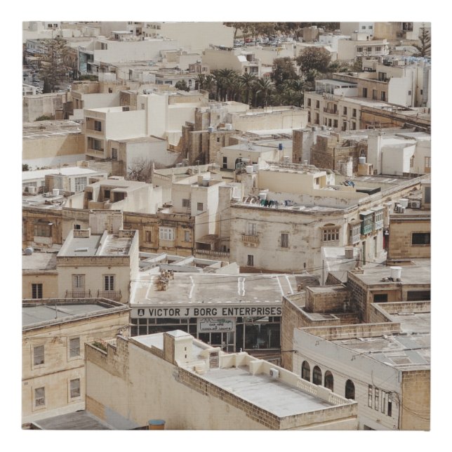 AERIAL VIEW OF CITY DURING DAYTIME FAUX CANVAS PRINT (Front)