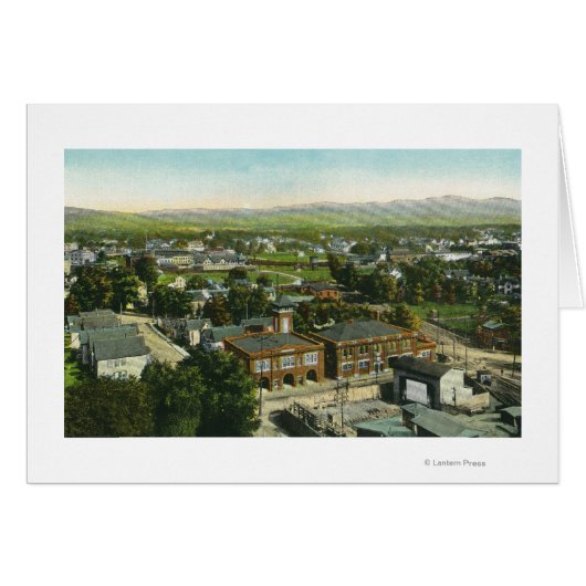 Aerial View of City, Fire Station & Municipal (Front Horizontal)