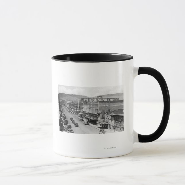 Aerial View of City StreetLa Grande, OR Mug (Right)