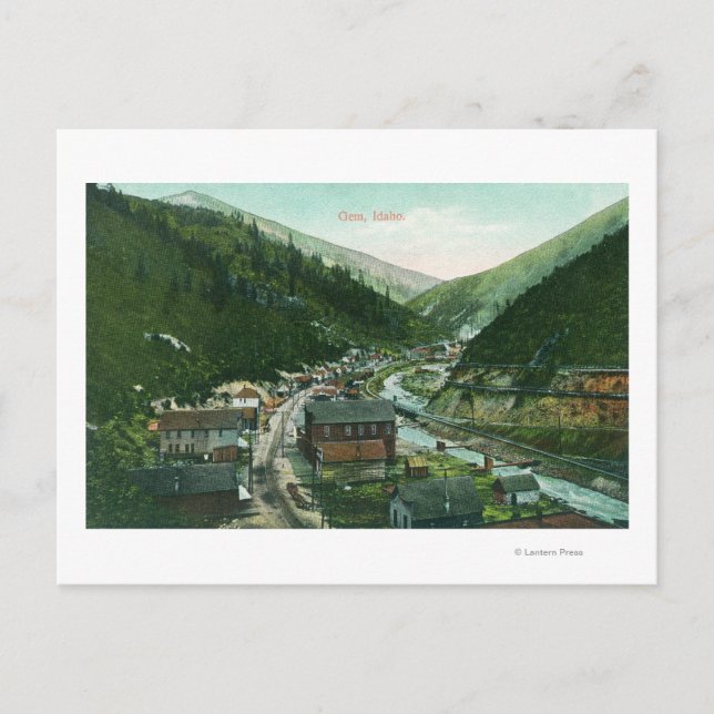 Aerial View of CityGem, ID Postcard (Front)