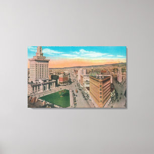 Aerial View of CityOakland, CA Canvas Print