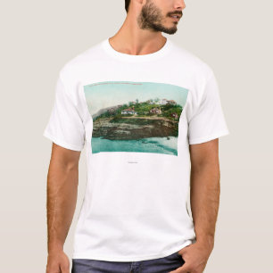 Aerial View of Cottages and Beach at la Jolla T-Shirt