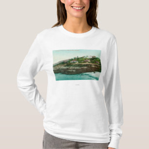 Aerial View of Cottages and Beach at la Jolla T-Shirt