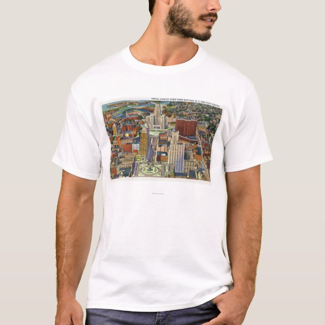 Aerial View of Downtown and the Civic Center T-Shirt (Front)