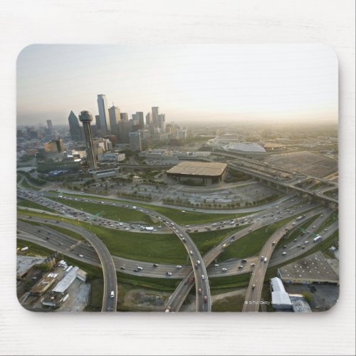 Aerial view of downtown Dallas Texas Mouse Pad