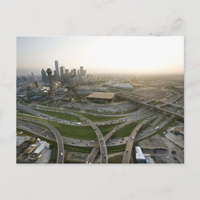 Aerial view of downtown Dallas, Texas Postcard (Front)