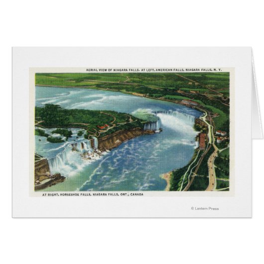 Aerial View of Entire Niagara Falls 2 Cards (Front Horizontal)