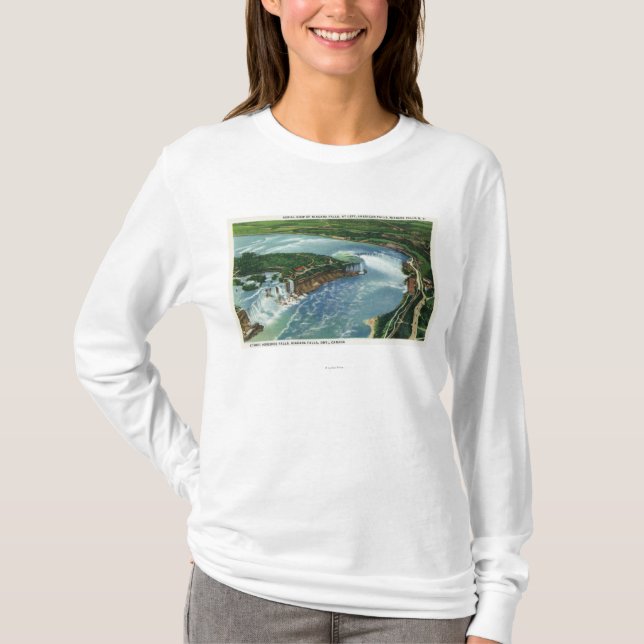 Aerial View of Entire Niagara Falls 2 T-Shirt (Front)