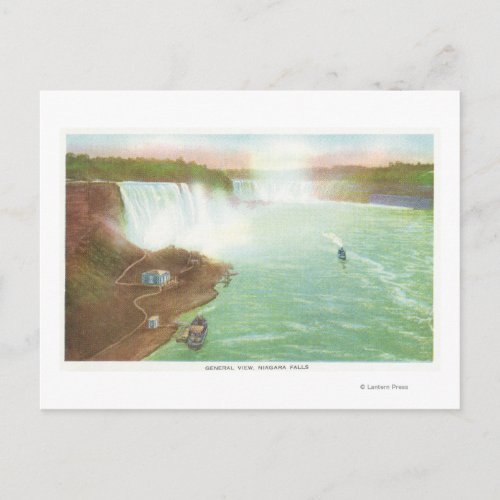 Aerial View of Entire Niagara Falls Postcard