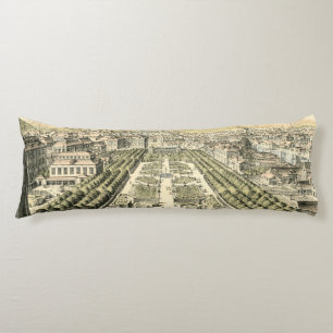 Aerial View of Formal Garden by Eric Dahlbergh Body Pillow