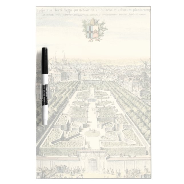 Aerial View of Formal Garden by Eric Dahlbergh Dry Erase Board (Front)