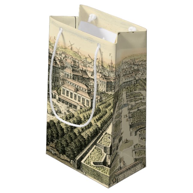 Aerial View of Formal Garden by Eric Dahlbergh Small Gift Bag (Back Angled)