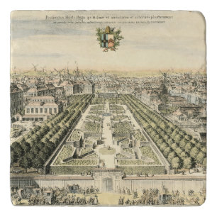 Aerial View of Formal Garden by Eric Dahlbergh Trivet