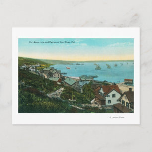 Aerial View of Fort Rosecrans and City Postcard