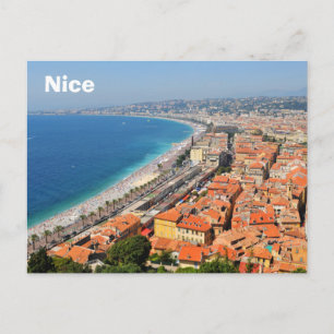 Aerial view of French Riviera in Nice, France Postcard