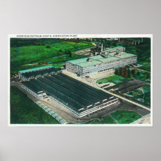 Aerial View of Goodyear-Zeppelin Fabrication Poster