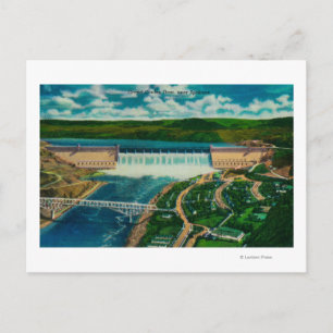 Aerial View of Grand Coulee Dam Postcard