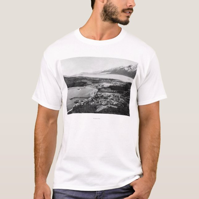 Aerial view of Haines, Alaska location of T-Shirt (Front)
