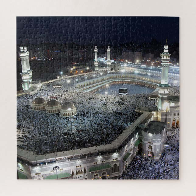 Aerial View of Hajj Pilgrims at the Kaaba, Mecca Jigsaw Puzzle (Vertical)