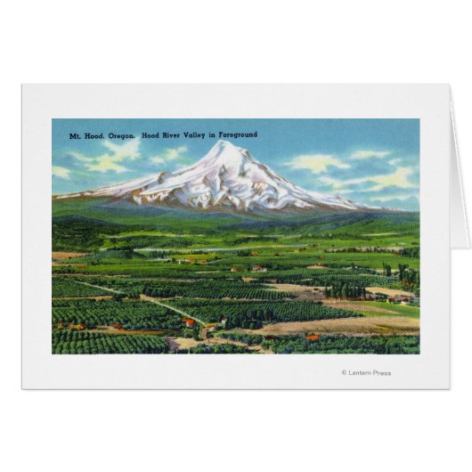 Aerial View of Hood River Valley and Mountain Cards (Front Horizontal)