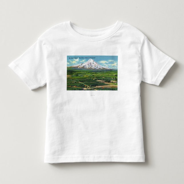 Aerial View of Hood River Valley and Mountain Toddler T-shirt (Front)