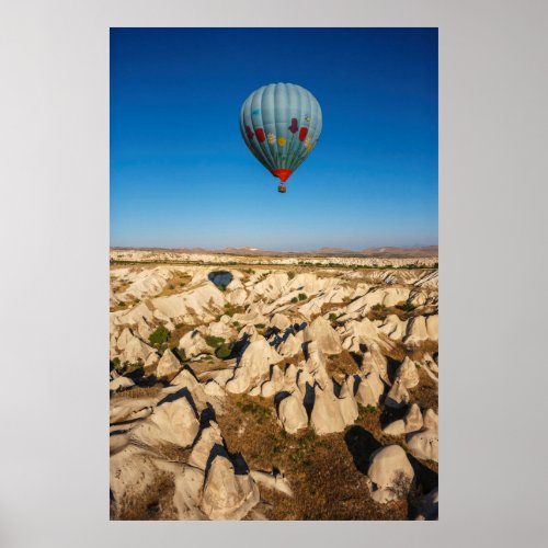 Aerial View Of Hot Air Balloon Cappadocia Poster