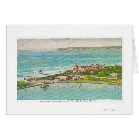 Aerial View of Hotel del Coronado Cards (Front Horizontal)