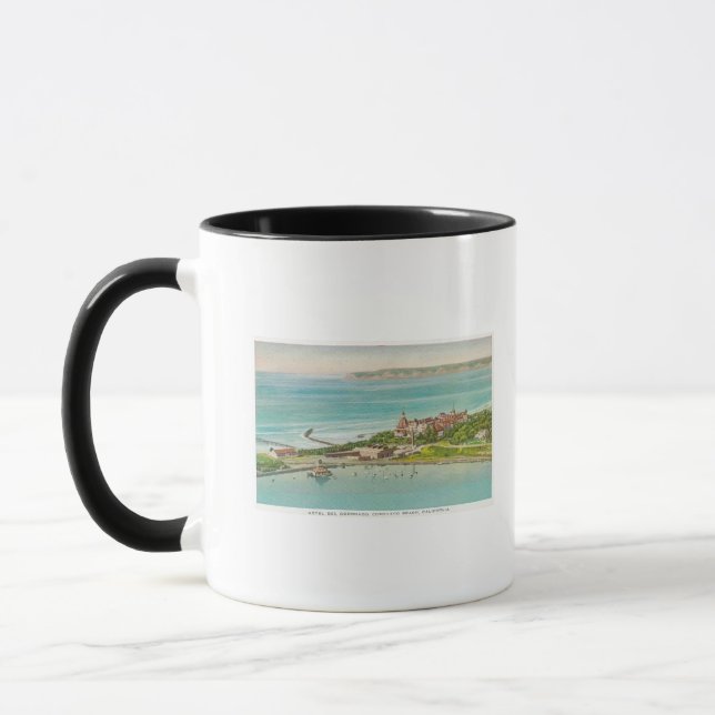 Aerial View of Hotel del Coronado Mug (Left)