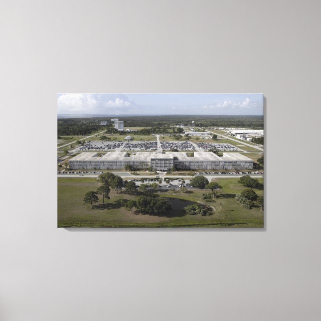 Aerial view of Kennedy Space Center Canvas Print (Front)