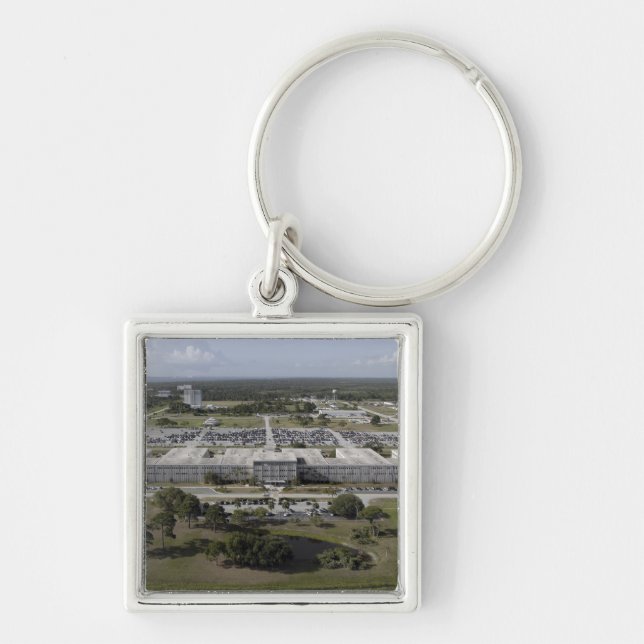 Aerial view of Kennedy Space Center Keychain (Front)