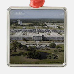 Aerial view of Kennedy Space Center Metal Ornament