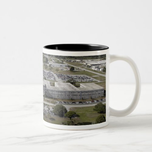 Aerial view of Kennedy Space Center Two_Tone Coffee Mug