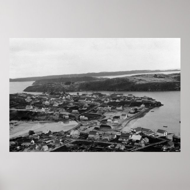 Aerial view of Kodiak, Alaska Photograph Poster (Front)