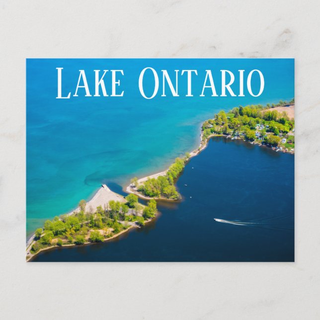 Aerial View of Lake Ontario Postcard - Great Lakes (Front)