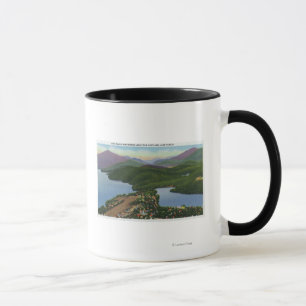 Aerial View of Lakes Placid and Mirror Mug