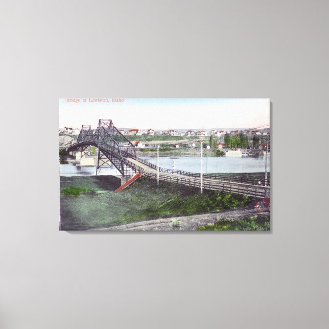 Aerial View of Lewiston BridgeLewiston, ID Canvas Print (Front)