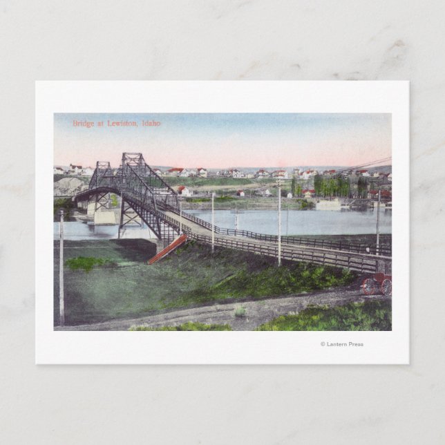 Aerial View of Lewiston BridgeLewiston, ID Postcard (Front)