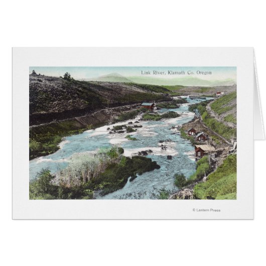Aerial View of Link RiverKlamath County, OR Cards (Front Horizontal)