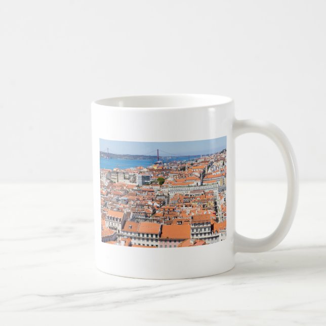 Aerial view of Lisbon, Portugal Coffee Mug (Right)