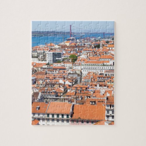 Aerial view of Lisbon Portugal Jigsaw Puzzle