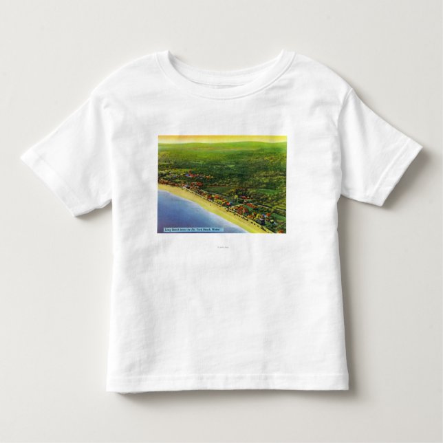 Aerial View of Long Beach at York Beach Toddler T-shirt (Front)