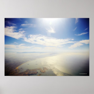 Aerial view of Long Beach, California Poster