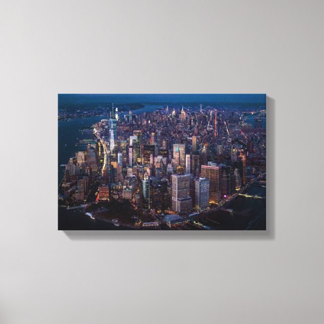 Aerial View of Manhattan Canvas Print (Front)