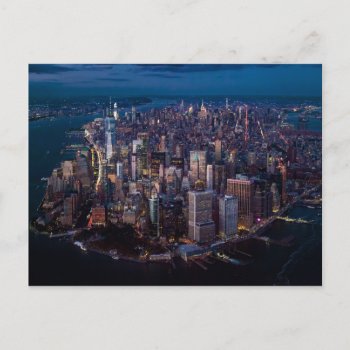 Aerial View Of Manhattan Postcard by iconicnewyork at Zazzle