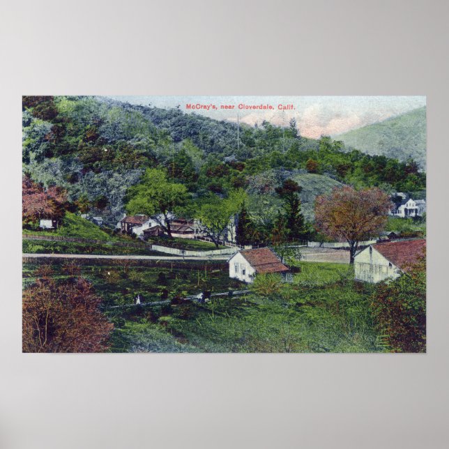 Aerial View of McCray'sCloverdale, CA Poster (Front)