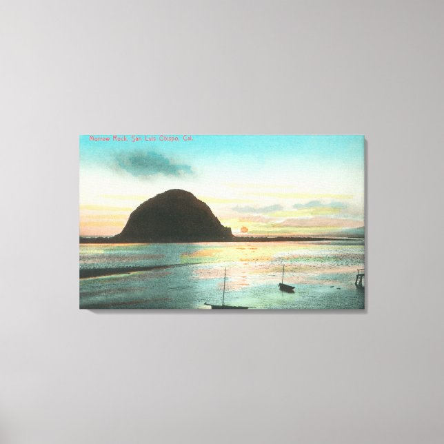 Aerial View of Morrow Rock and the Bay Canvas Print (Front)